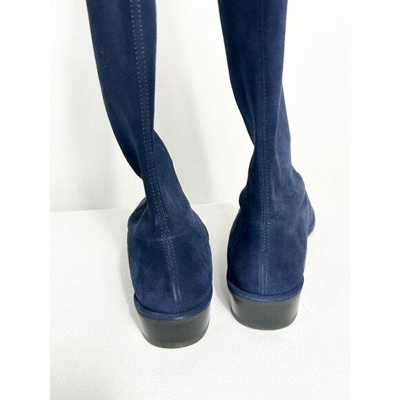 Stuart Weitzman Lowland Suede Over The Knee Boots in Blue - Sz 10M - Picture 7 of 14